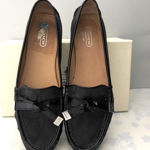 Coach Black Frida Tassel Loafer Black Rubber Soles